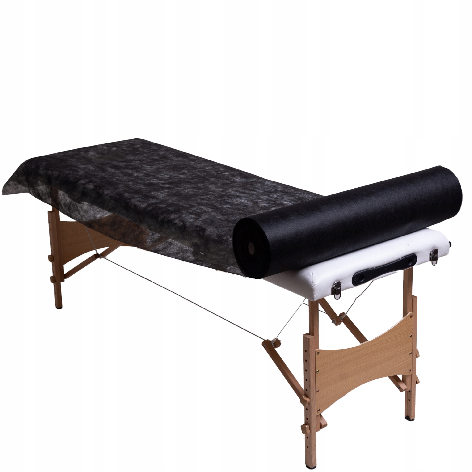 Netkaná kosmetická podložka 80 cm x 200 m 4 role Qms Line Standard Černá