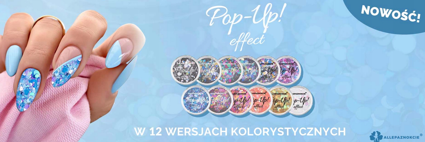 PYŁEK DO PAZNOKCI POP UP NR 8 MIX CIEMNY NIEBIESKI Rodzaj Pyłek