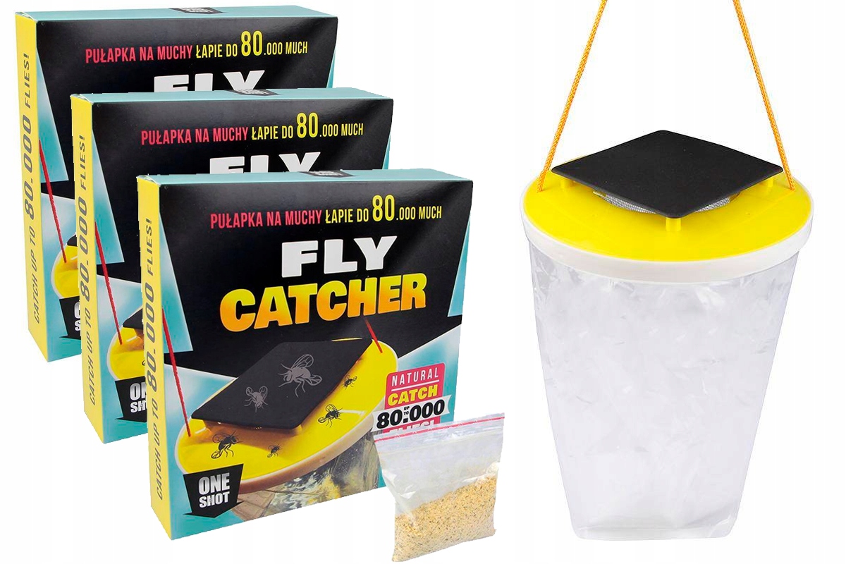 

One Shot Fly Catcher - Pułapka na muchy x3 szt