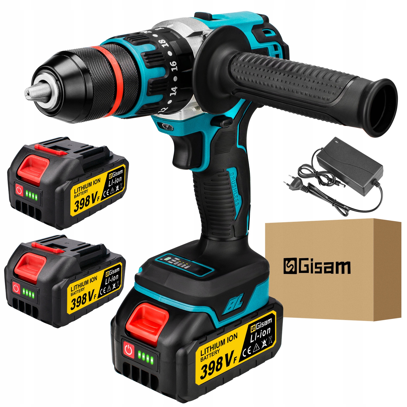 Zakrętarka Udarowa Wkrętarka Akumulatorowa 2X 18V 3.0A Bezszczotkowa