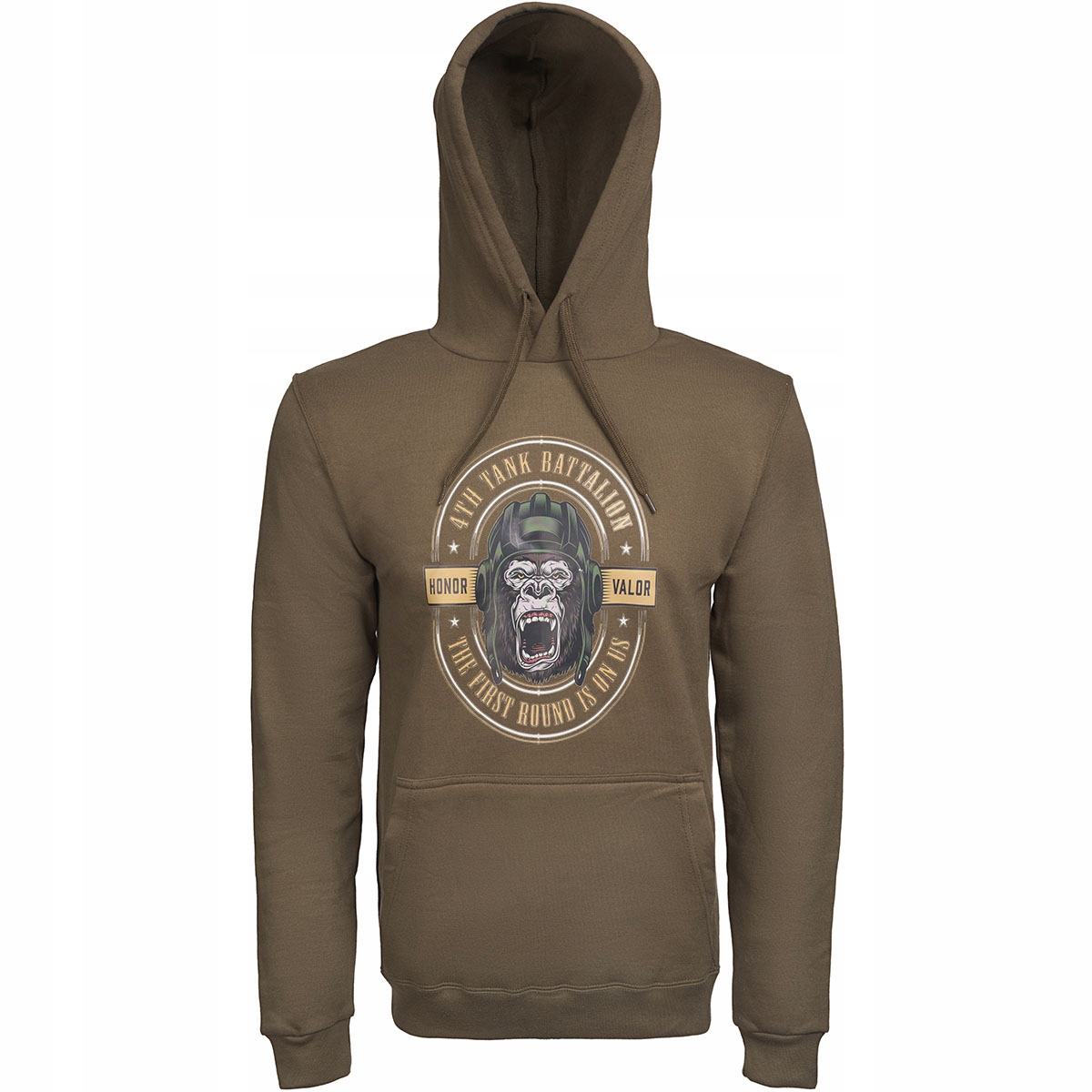 mikina s kapucí Summit Tank Battalion Zelená Olivová L