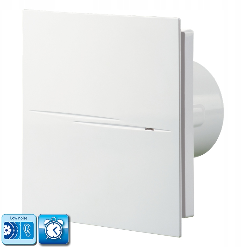 Wentylator VENTS STYLE TIMER 100 mm, cichy, biały