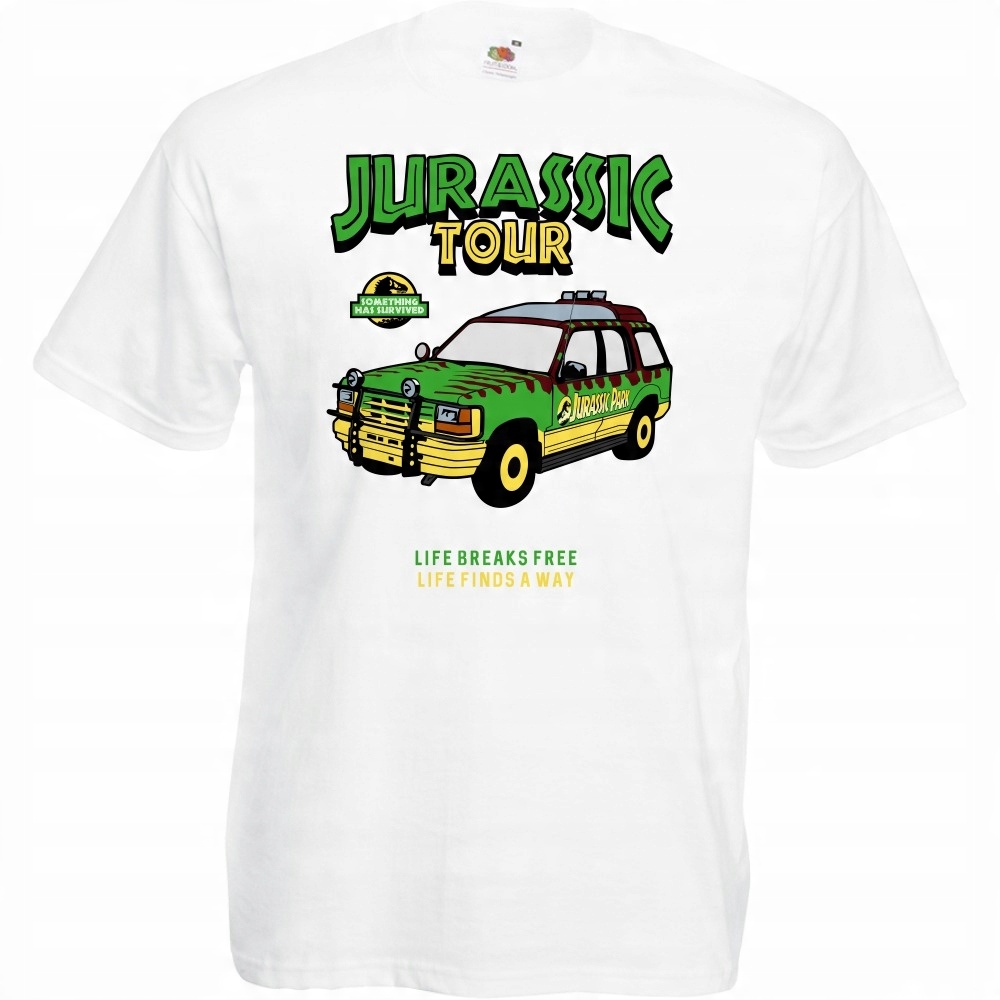 

Koszulka Jurassic tour jeep auto XL biała