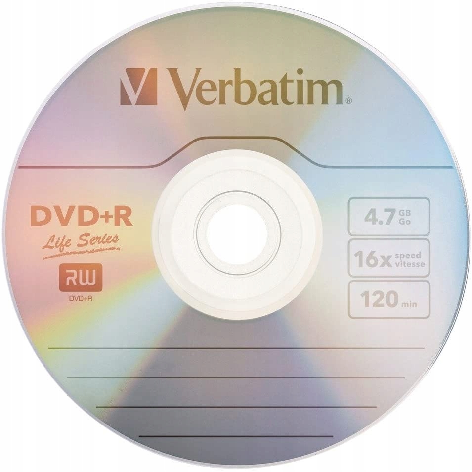 

Płyty Verbatim Dvd+r 4,7GB opakowanie 10 szt