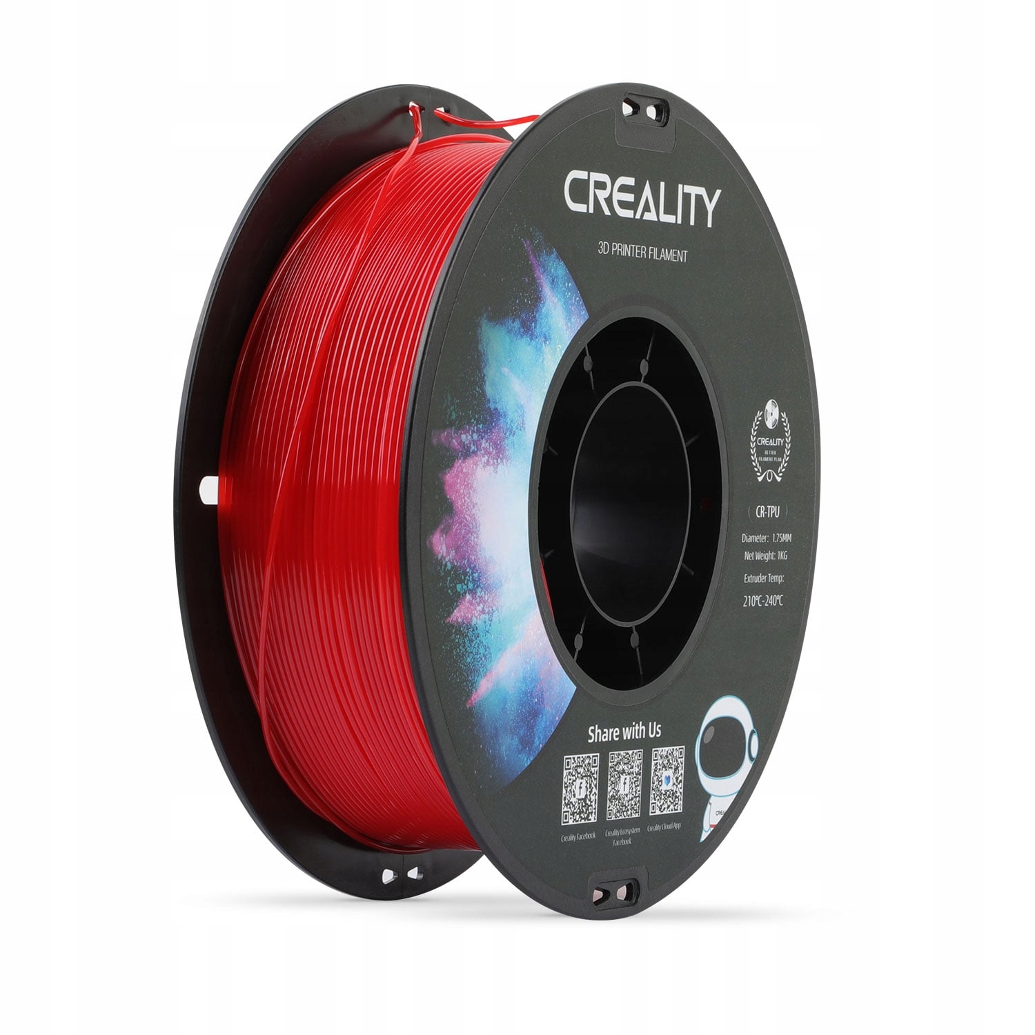 FILAMENT CREALITY CR-TPU CZERWONY RED 1KG 1,75mm