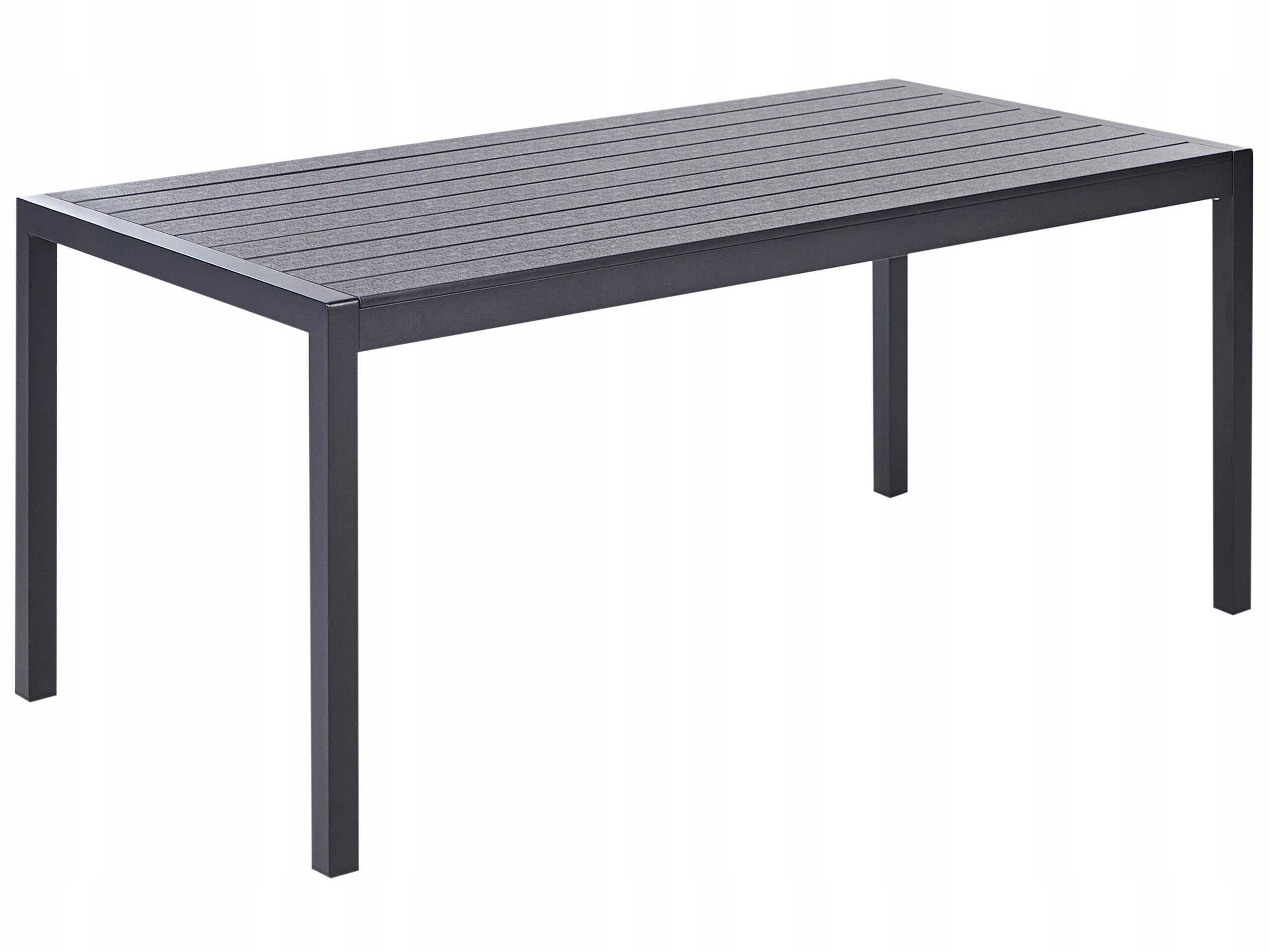 Stół ogrodowy aluminium 180 x 90 cm czarny