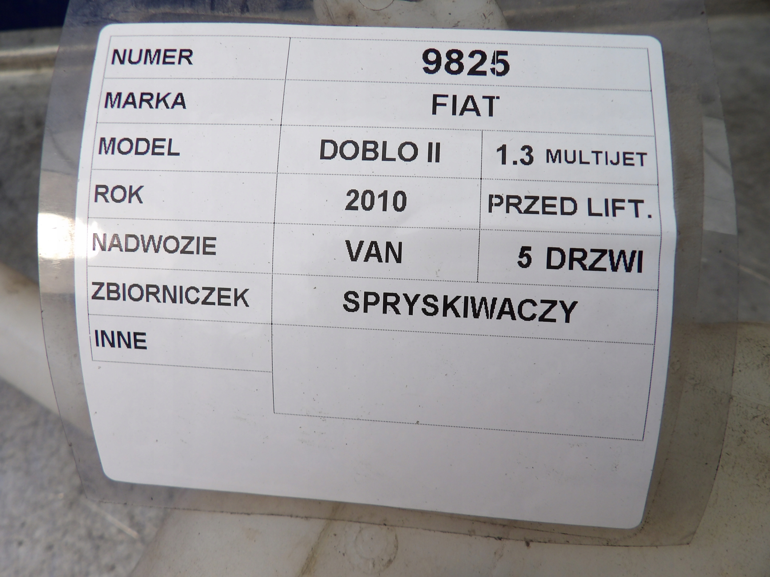 Fiat Doblo II Behälter Spritzdüse 1,3MJ