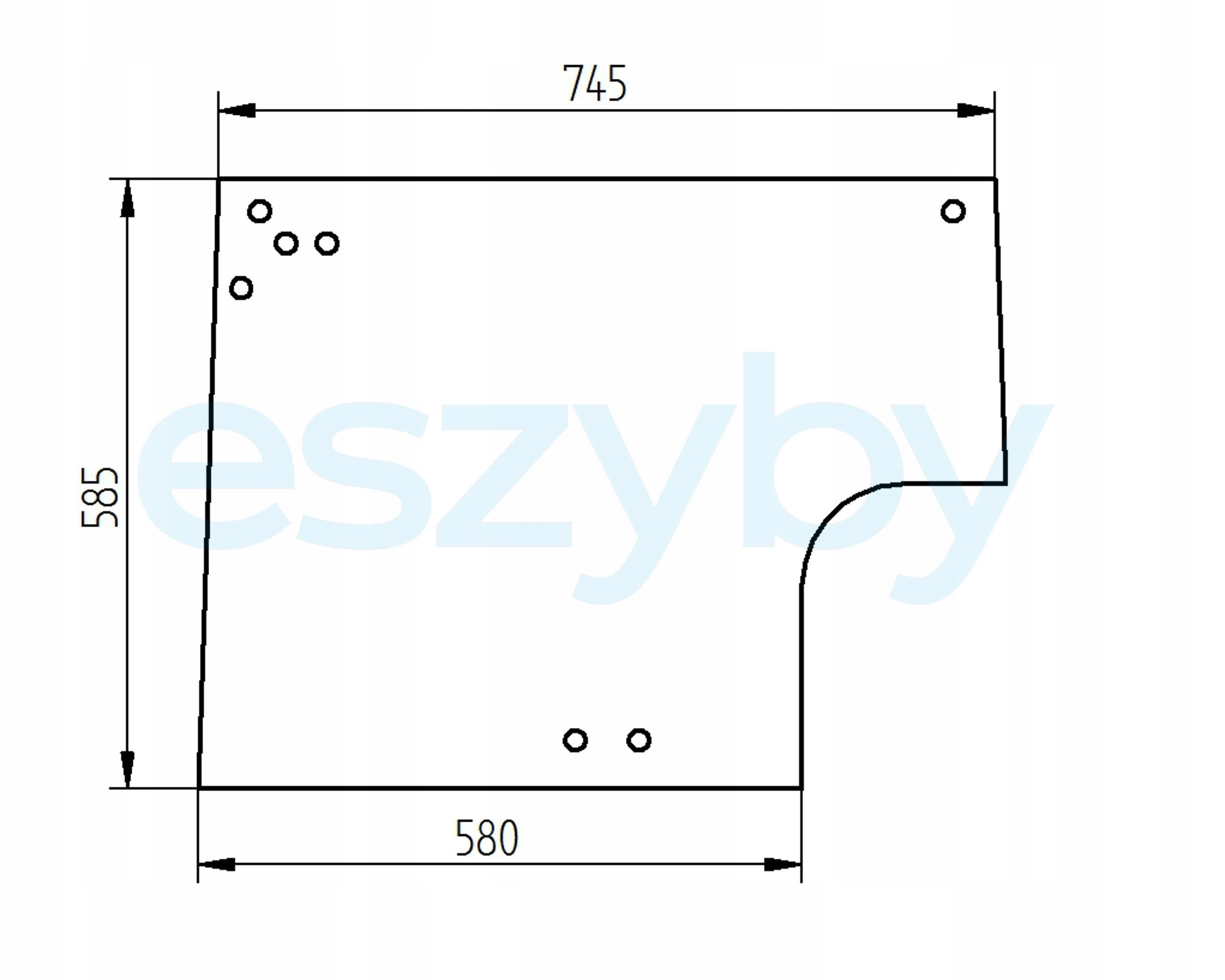 sklo teleskopický nakladač Manitou zadní 208871