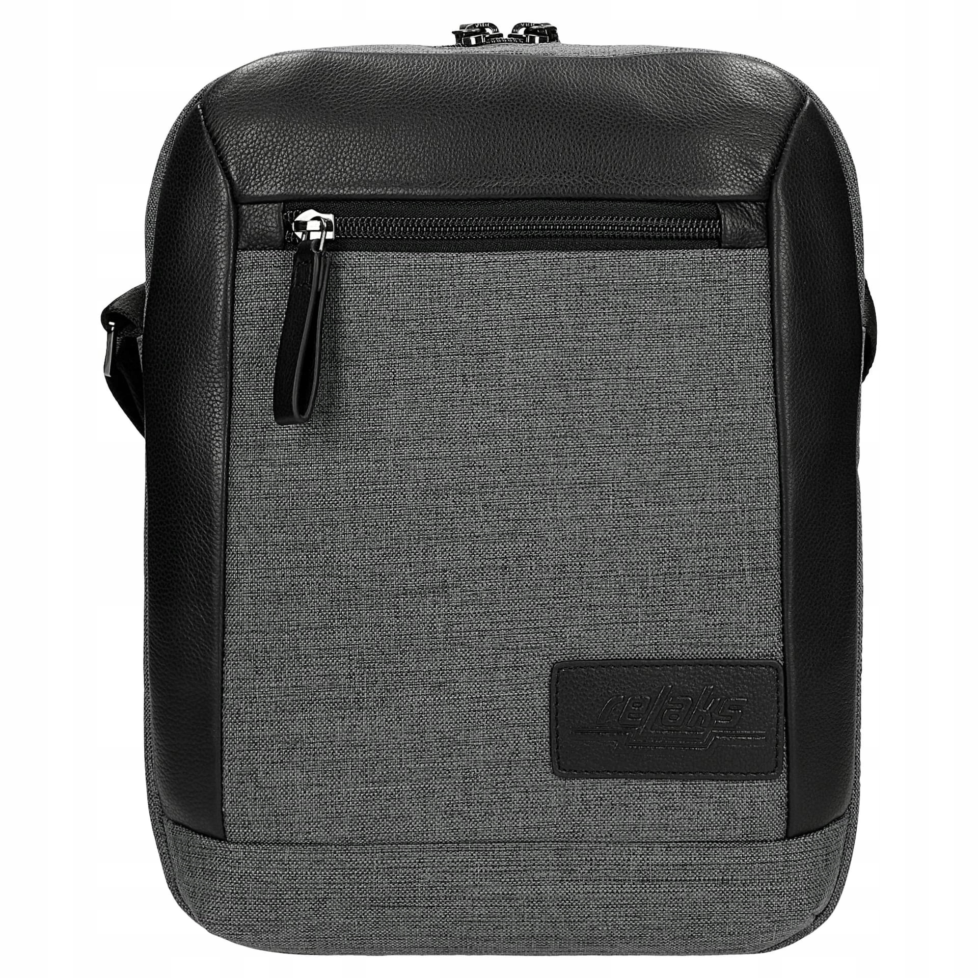 Pánská taška přes rameno z kůže a textilu Relaks