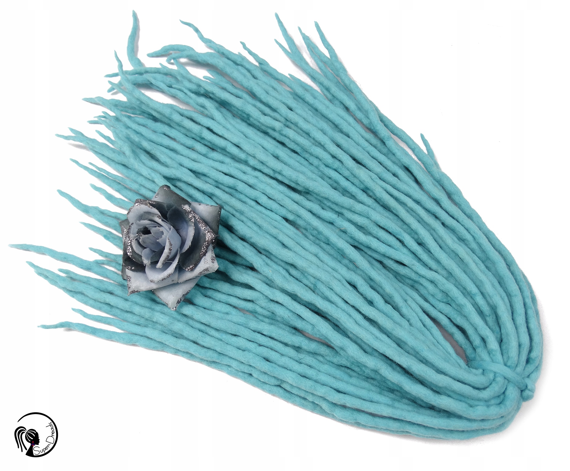 Vlněné pastelky Dredy, světle modré, Modrý Obláček, 40 kusů