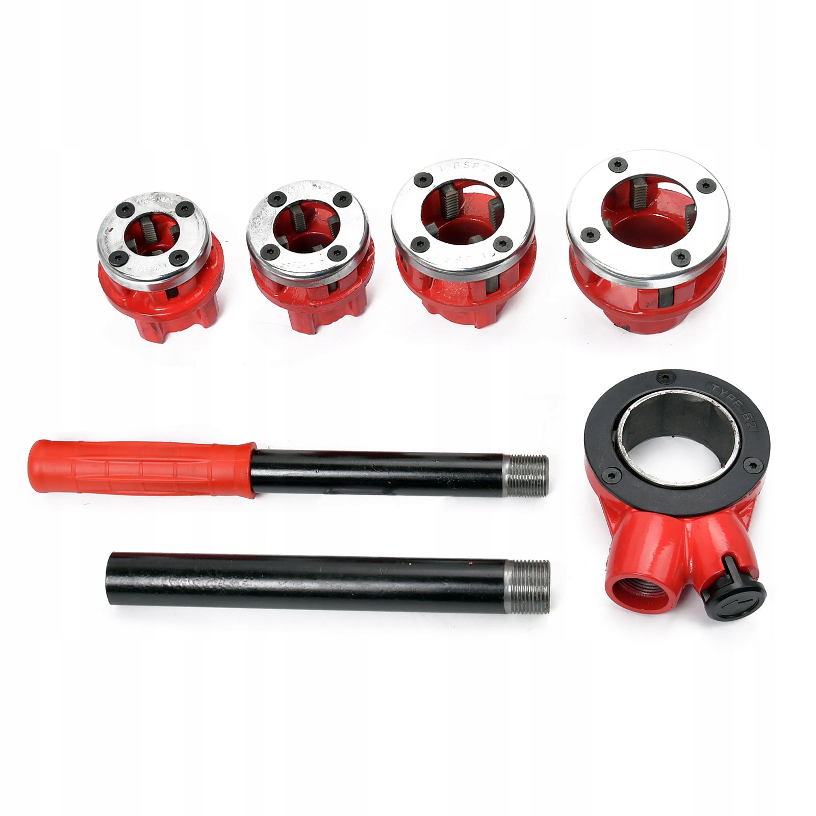 Závitová Řezačka Na Trubky Hydraulické Nástavce 7 Kusů 1/2"-1,1/4"