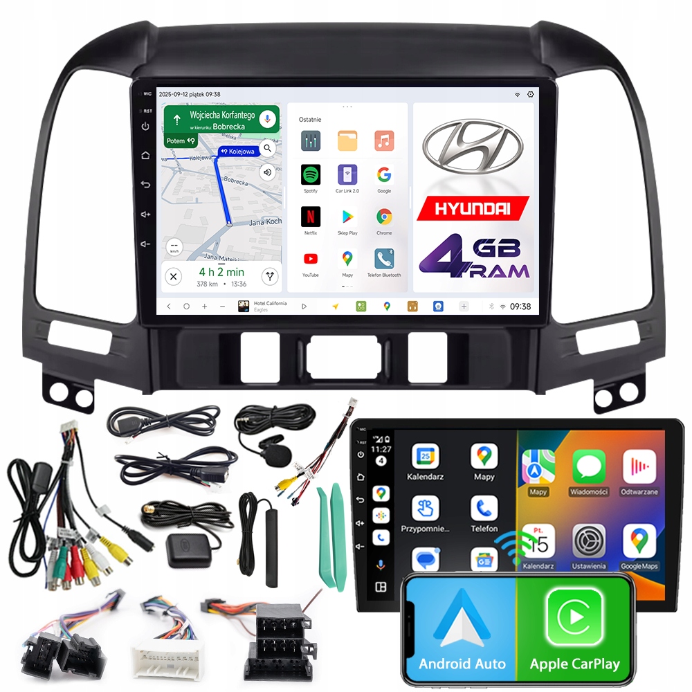 Autorádio Ncs D9 Hyundai Santa Fe 2006-2012 Android 4GB Lte