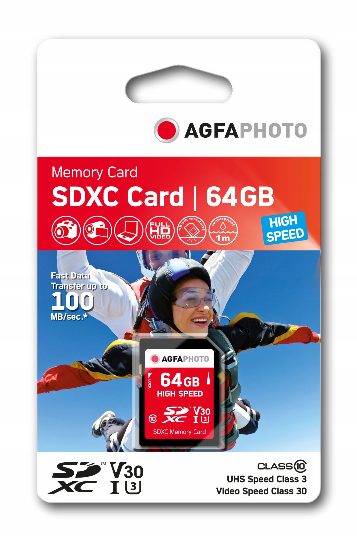 KARTA PAMIĘCI AGFA SD XC SDXC 64GB CLASS 30 100MB/s V30 Producent AgfaPhoto