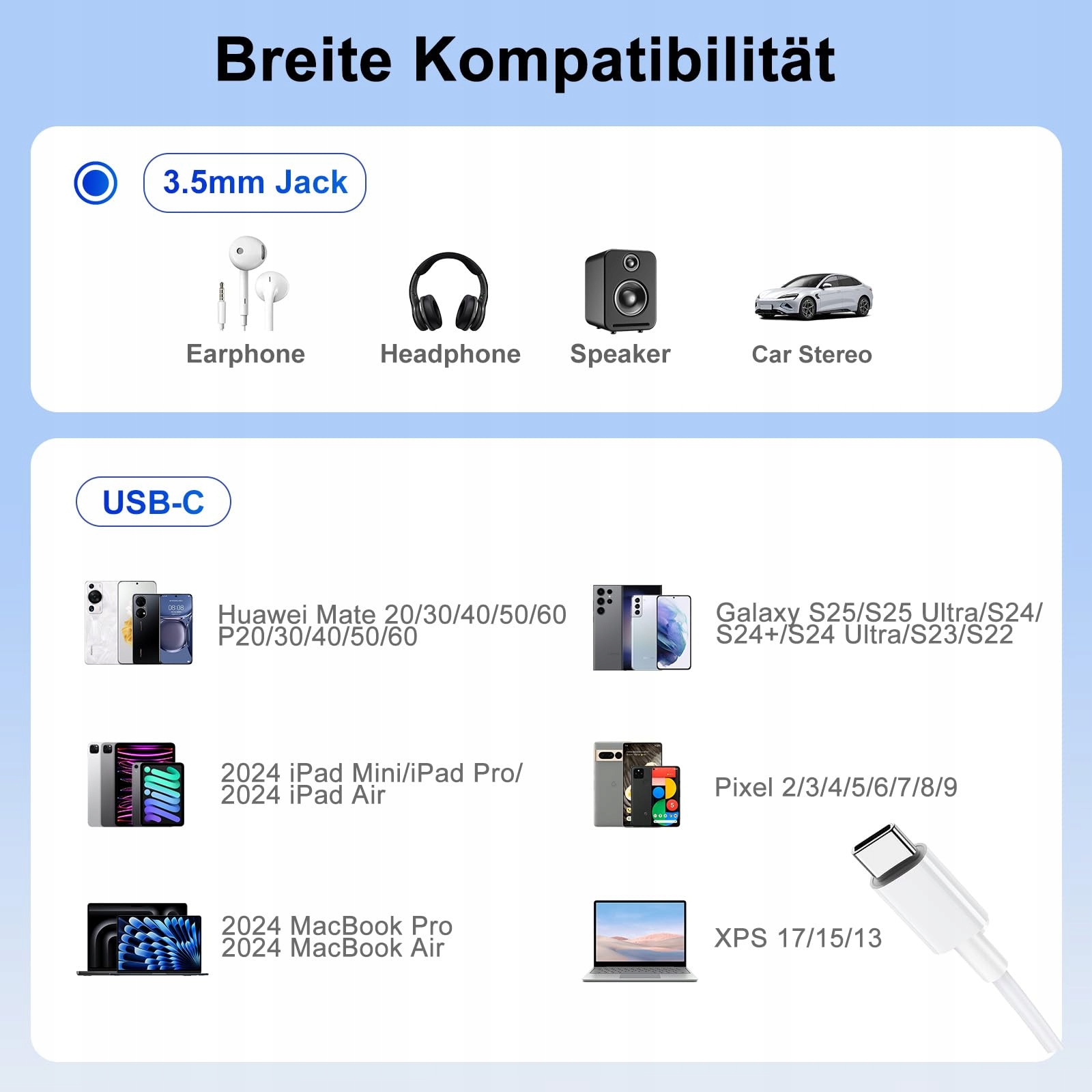 3 w 1 Adapter USB C na 3 5 jack słuchawki z ładowarką OTG USB adapter typ C — miniatura 5