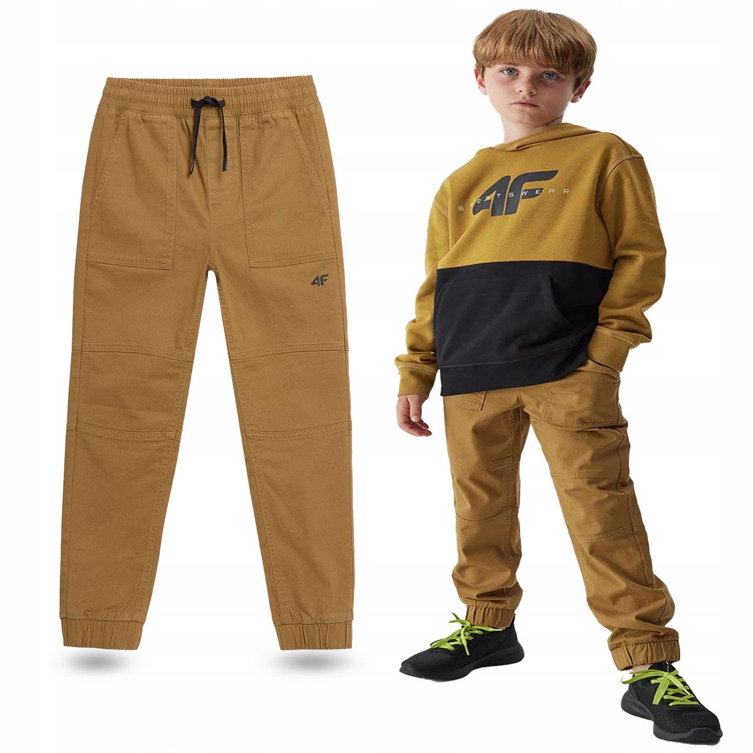 SPODNIE CHŁOPIĘCE 4F JUNIOR JOGGERY BAWEŁNA AW23M412 Marka 4F