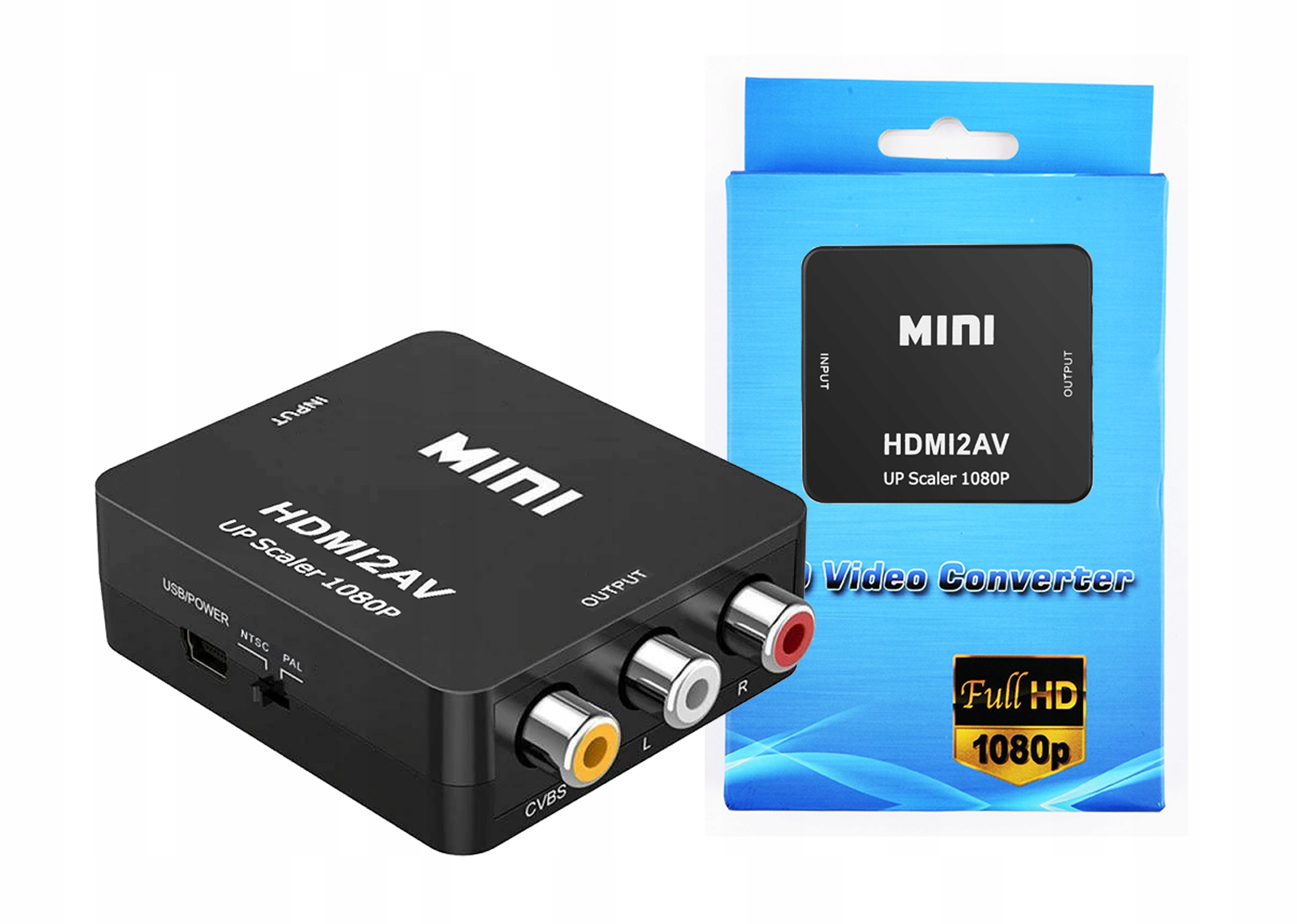 

Adapter Hdmi Do Av Rca Konwerter Cinch Cvbs 1080P