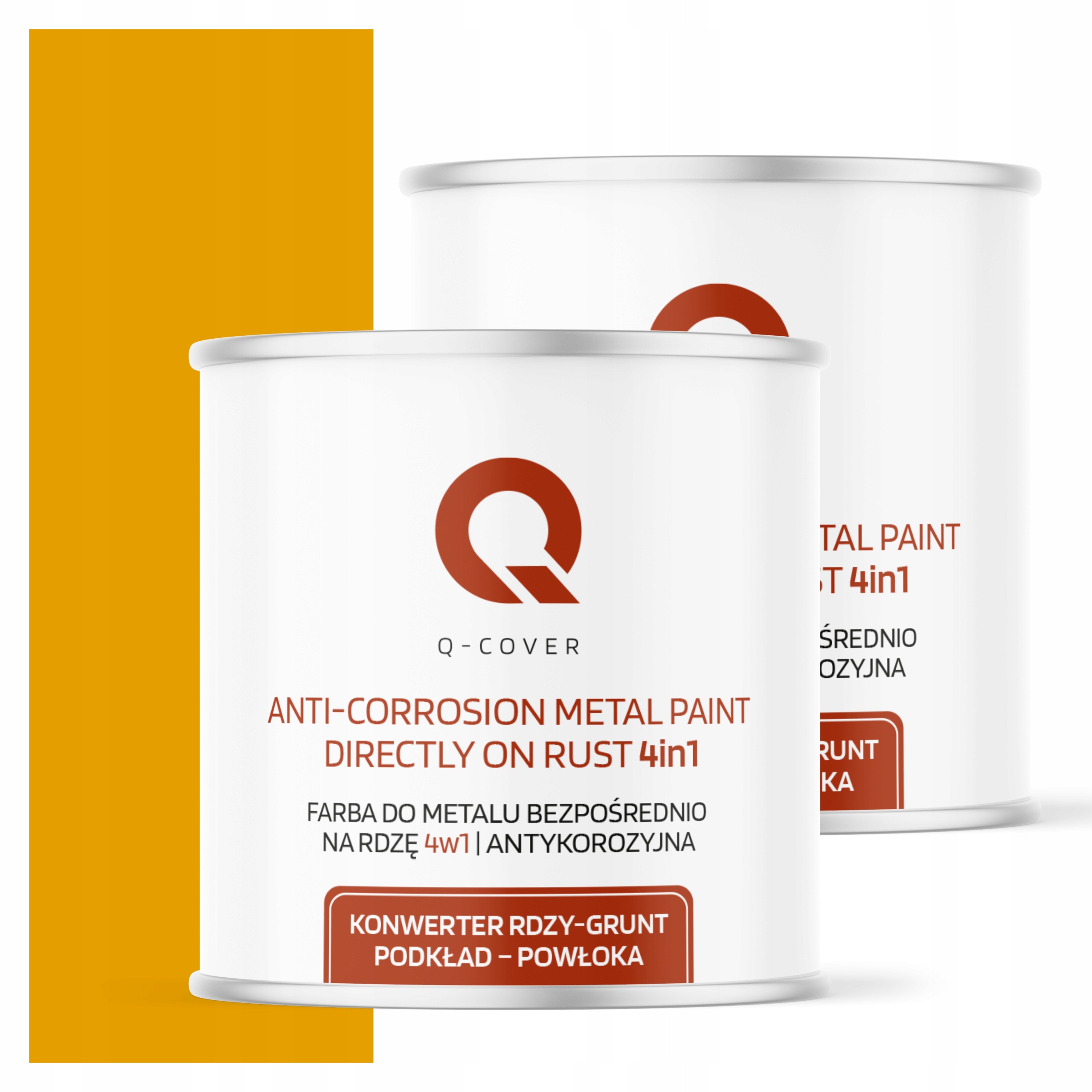Farba Priamo Na Hrdzu Kov Aluminium Oceľ 2,5L 4v1 Polomat Žltá Zlatá
