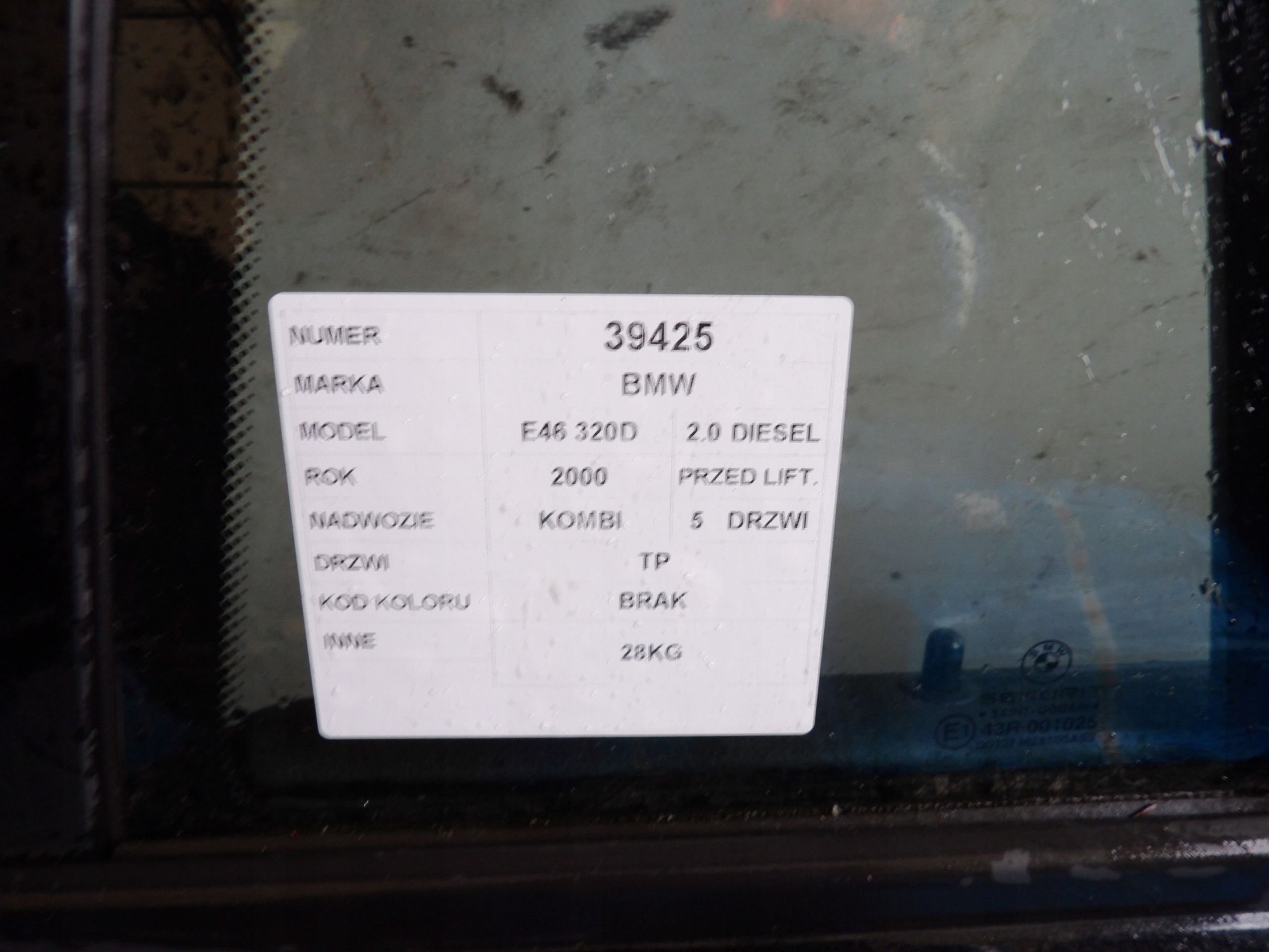 BMW E46 Tür hinten rechts