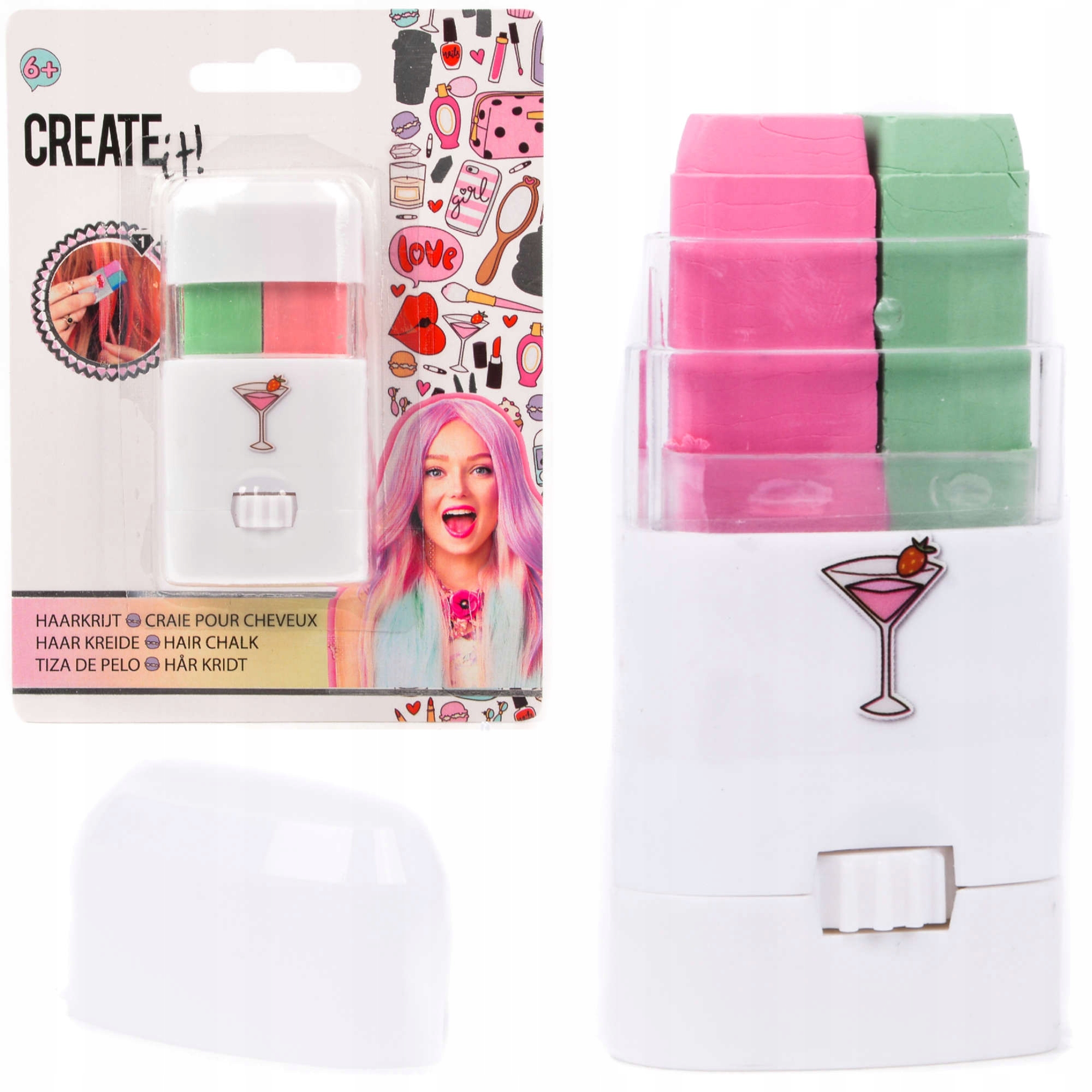 

Create It! Kreda Do Włosów Różowa I Zielona