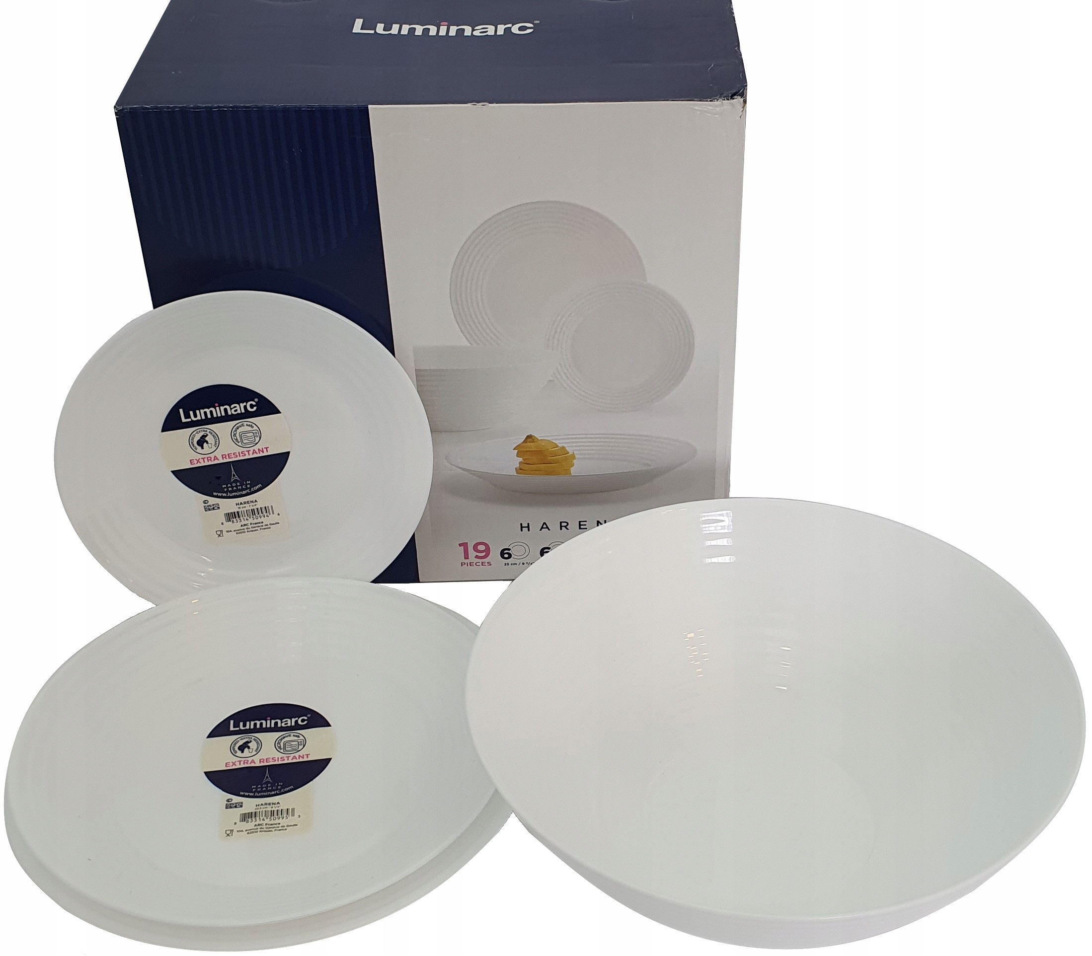 

Luminarc Biały Serwis Obiadowy Harena 19 el 6 osób