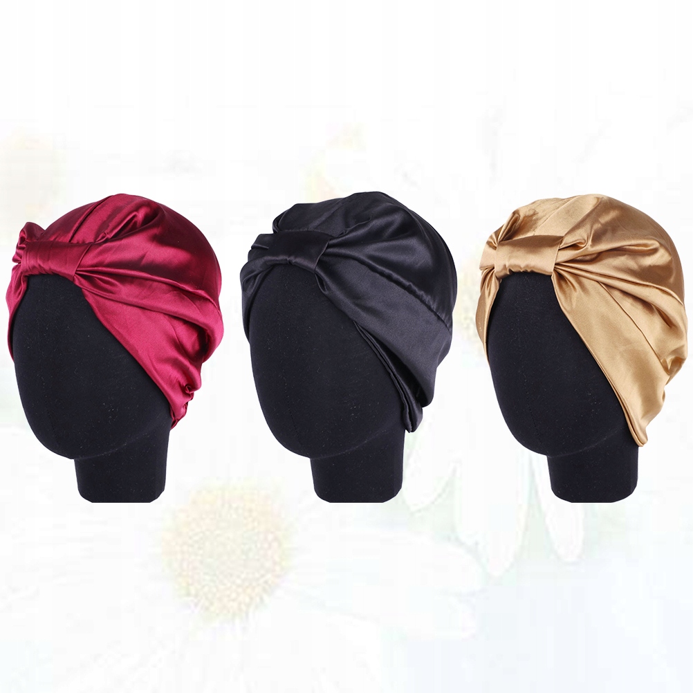 TURBANY Z SATYNOWEJ PODSZEWKI KOBIETA JEDWABNA CZAPKA BONNET KOBIETA Typ wielokrotnego użytku