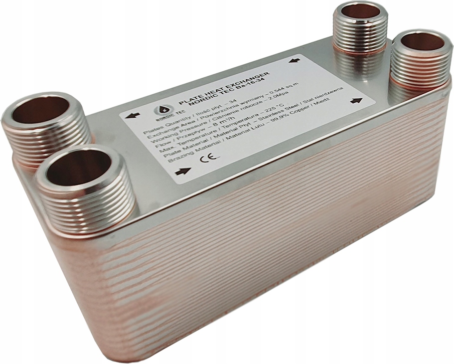 

Wymiennik ciepła 34 płyty Nordic Tec 45kW 1"