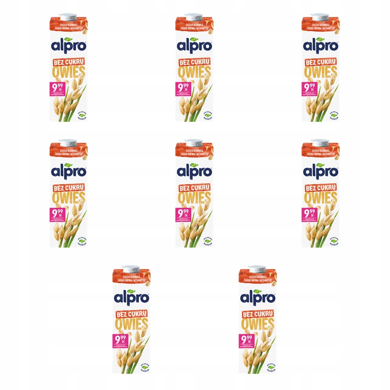 Alpro Owsiane Niesłodzone 1l X8