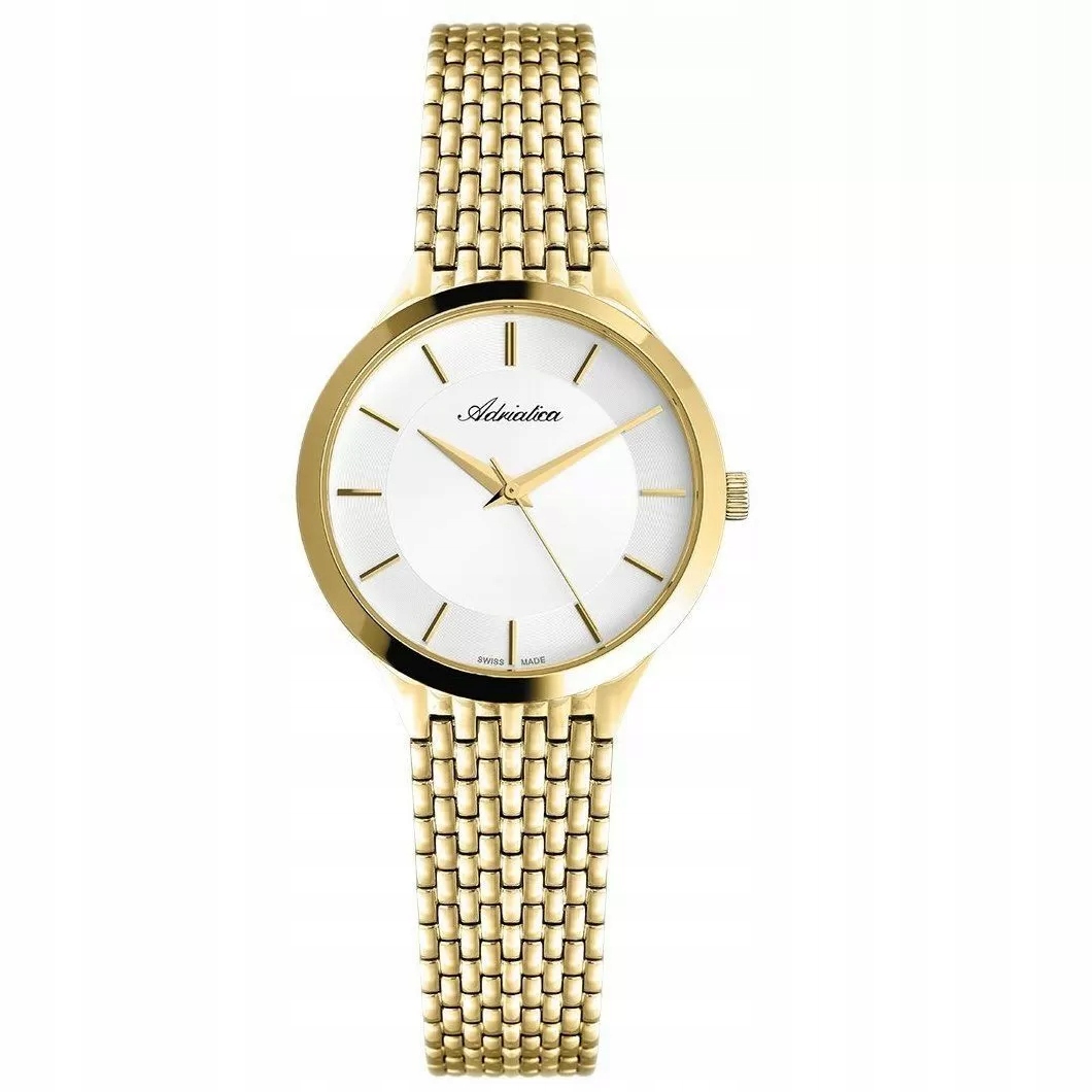 Elegantní zlaté dámské hodinky Adriatica s náramkem A3176.1113Q
