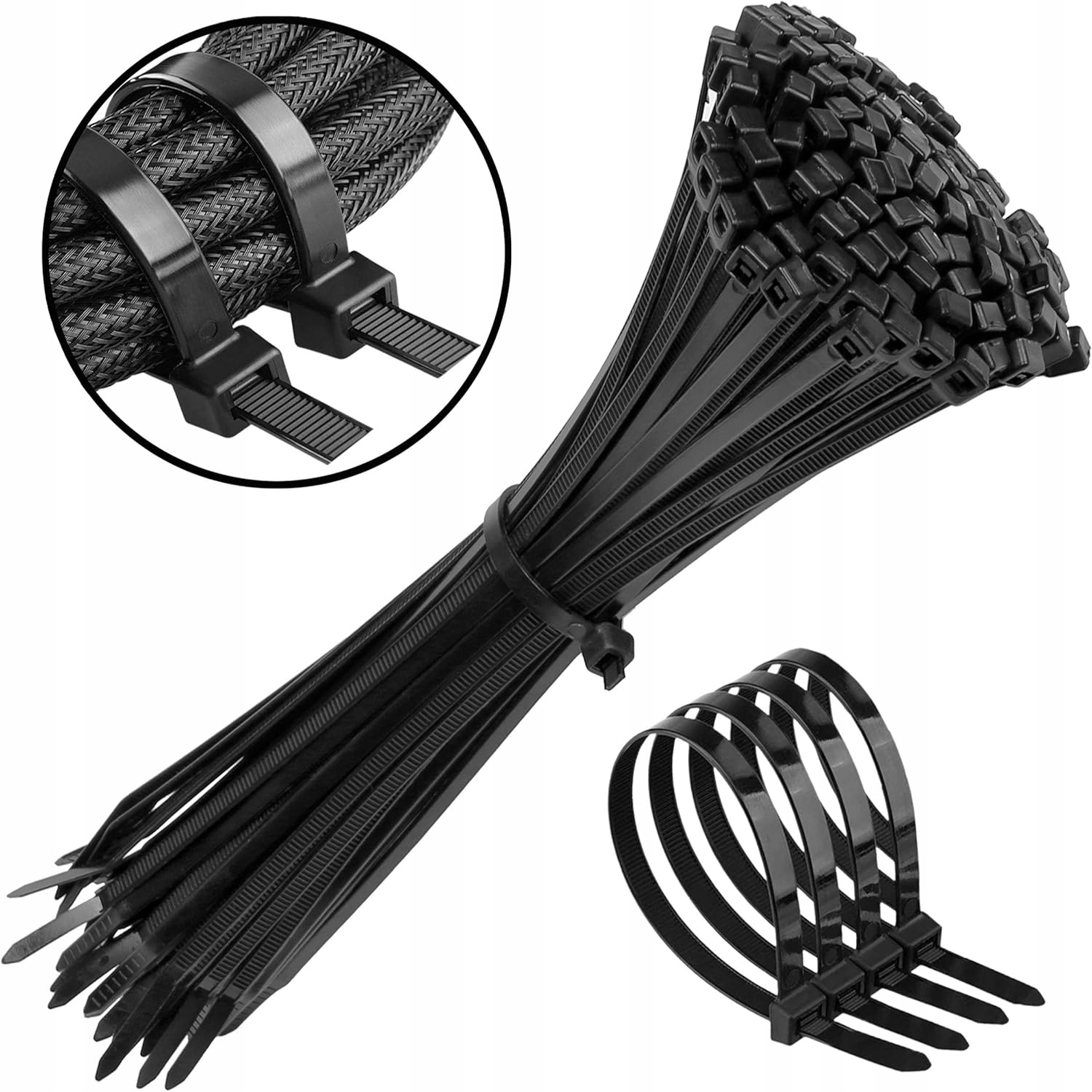 Mocne Opaski Zaciskowe Trytytki Kablowe 2,5 X 100mm SDH582 100SZT