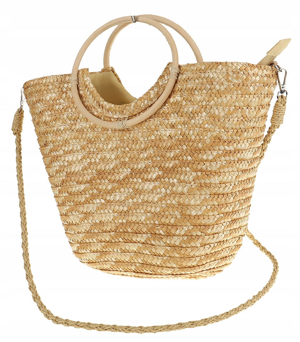 Elegancka Torebka Damska listonoszka koszyk słomiany kuferek 1804 Wzór dominujący bez wzoru