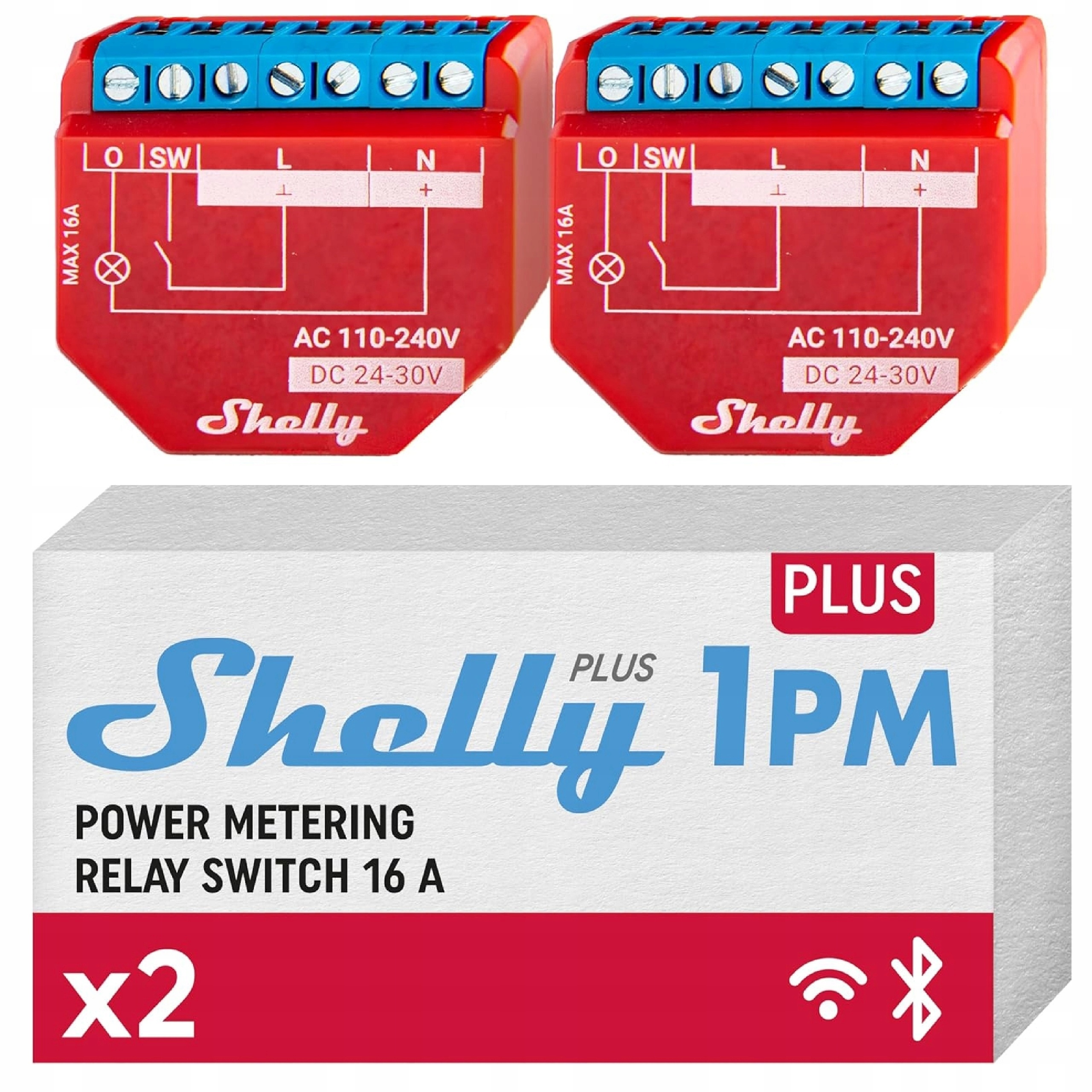 Ovládač Shelly Plus 1PM WiFi, inteligentný bluetooth relé