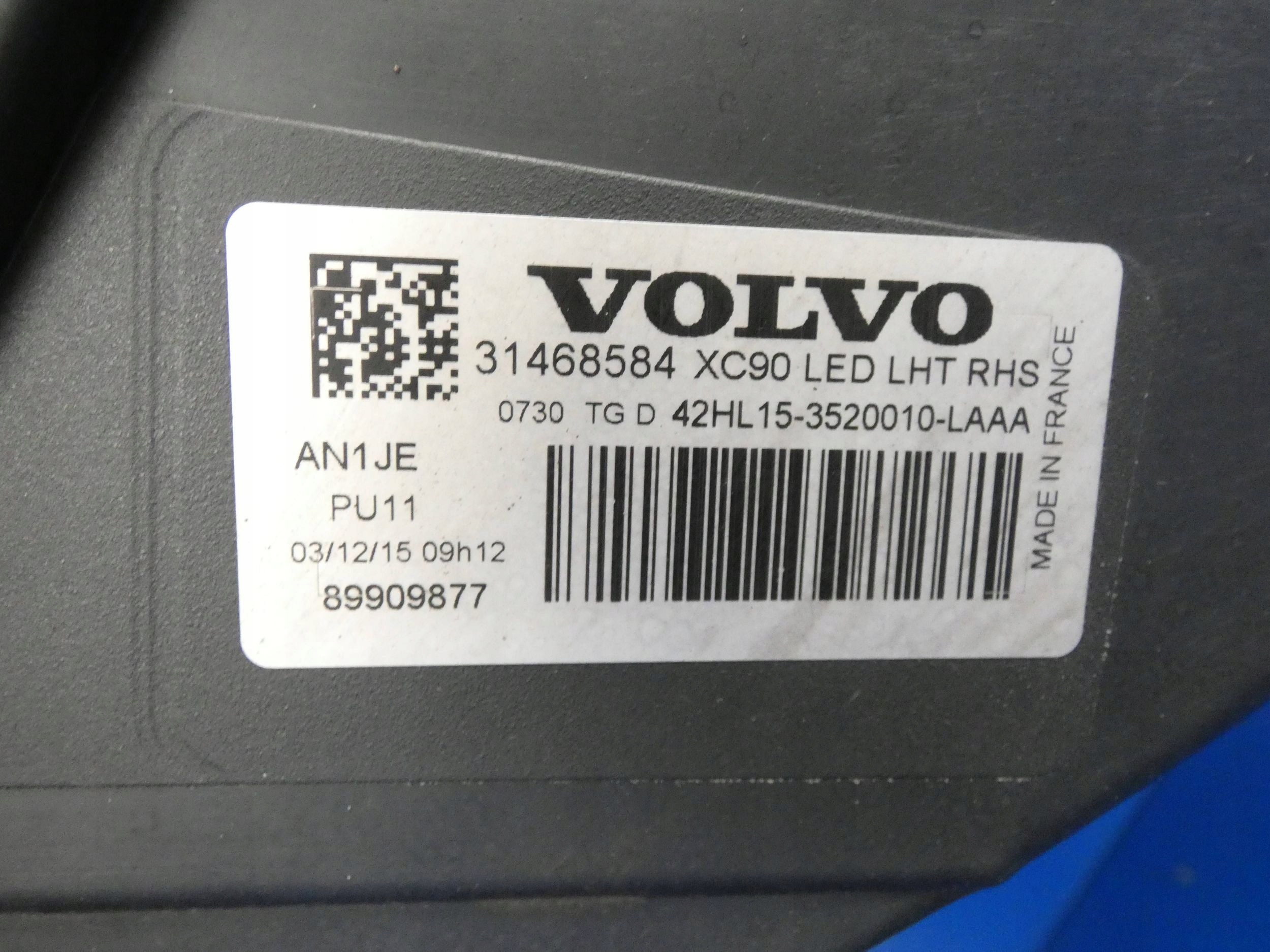 VOLVO XC90 II light right front FULL LED ACTIVE HIGH BEAM WERSJA ANGIELSKA