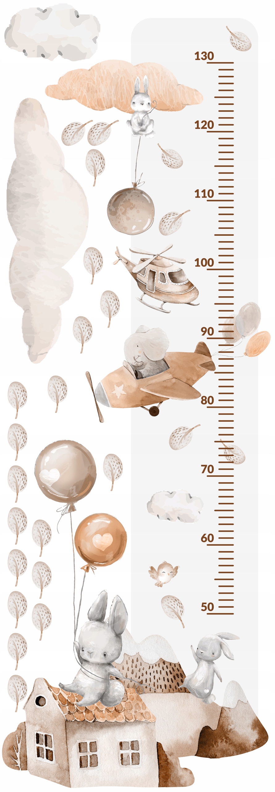 

Miarka wzrostu naklejki na ścianę dla dzieci