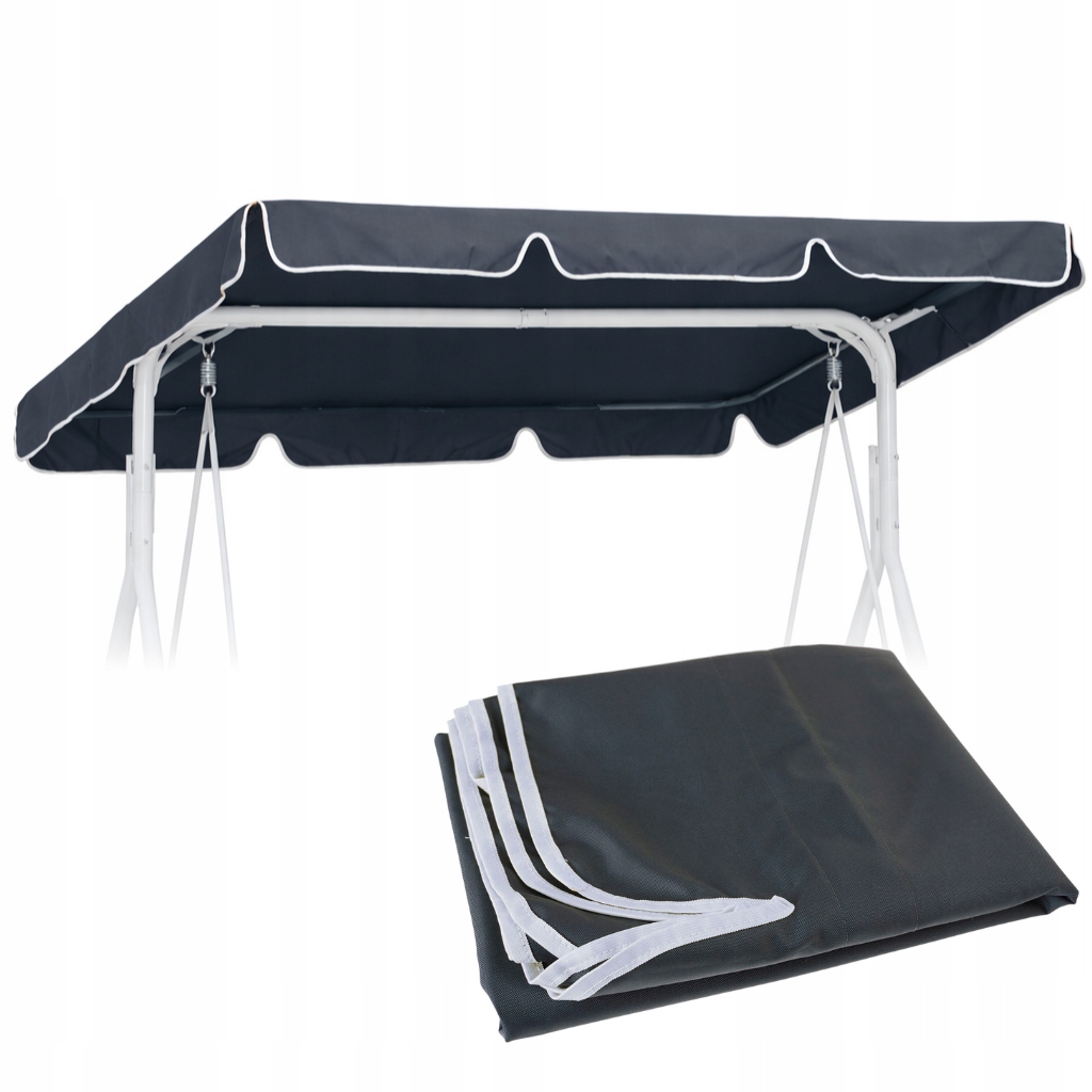 Stříška na houpačku Zahradní lavička Voděodolná 210x145 Grafit