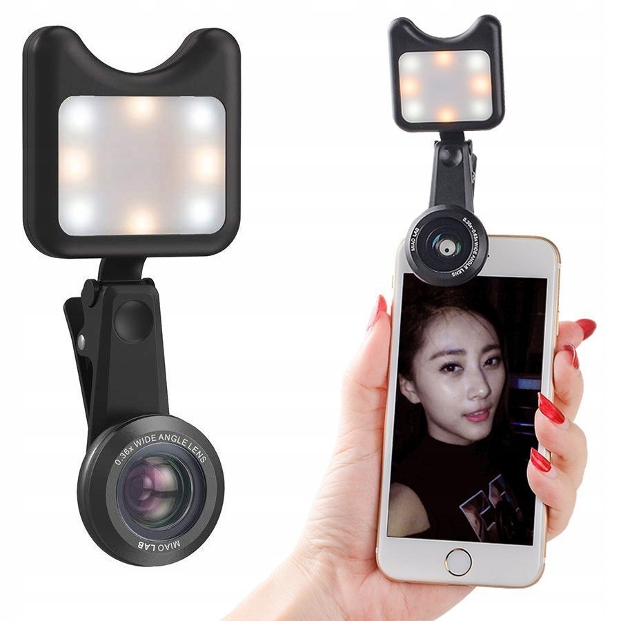

Obiektyw Do Telefonu Na Smartfona Lampa Led Apexel