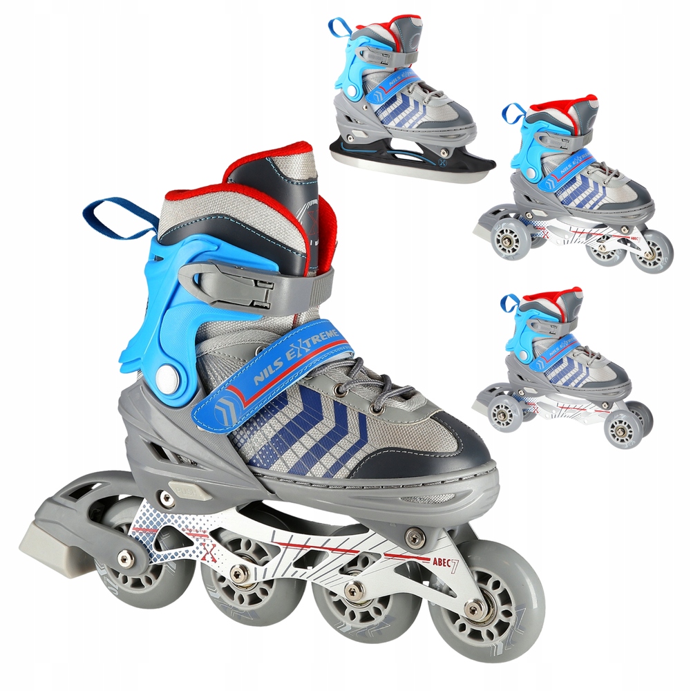 4v1 Brusle 2v1 Kolečkové brusle Kolečkové Brusle Nastavitelné Brusle Na Led s vyměnitelnou lyžinou pro děti