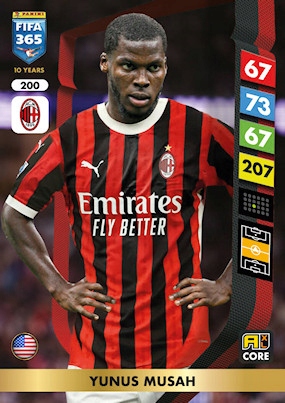 2025 Panini Adrenalyn XL Fifa 365 200 Yunus Musah