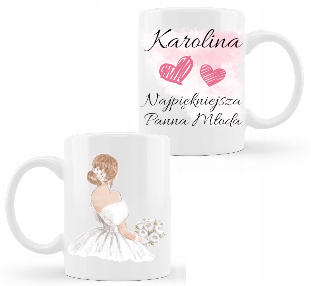 

Kubek na prezent Najpiękniejsza Panna Młoda imię