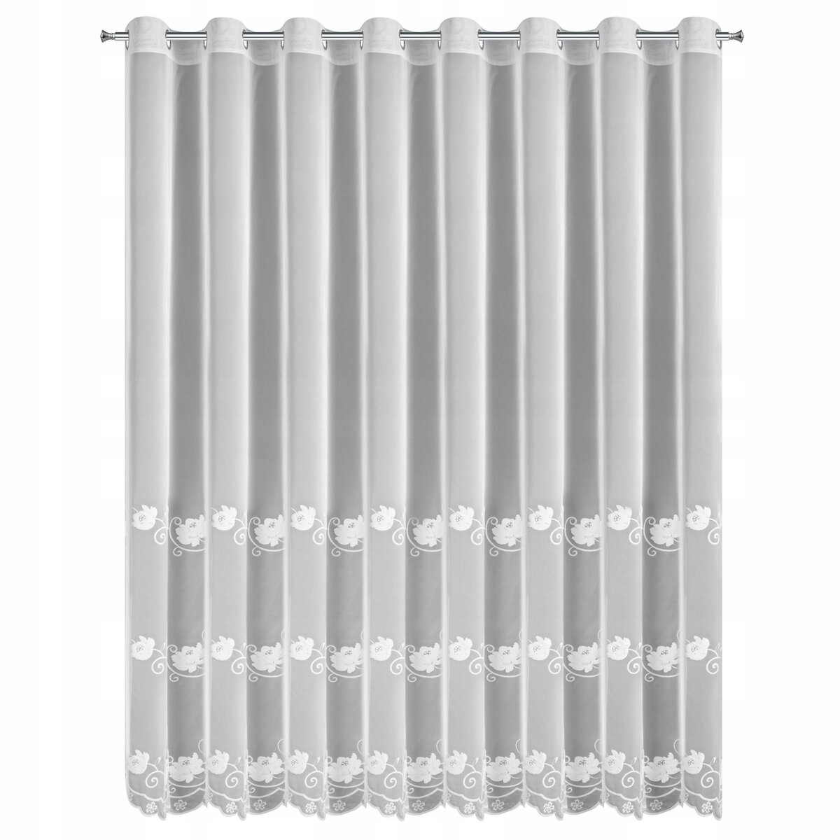 Hotová záclona Leti 350x250 bílá na průchodkách