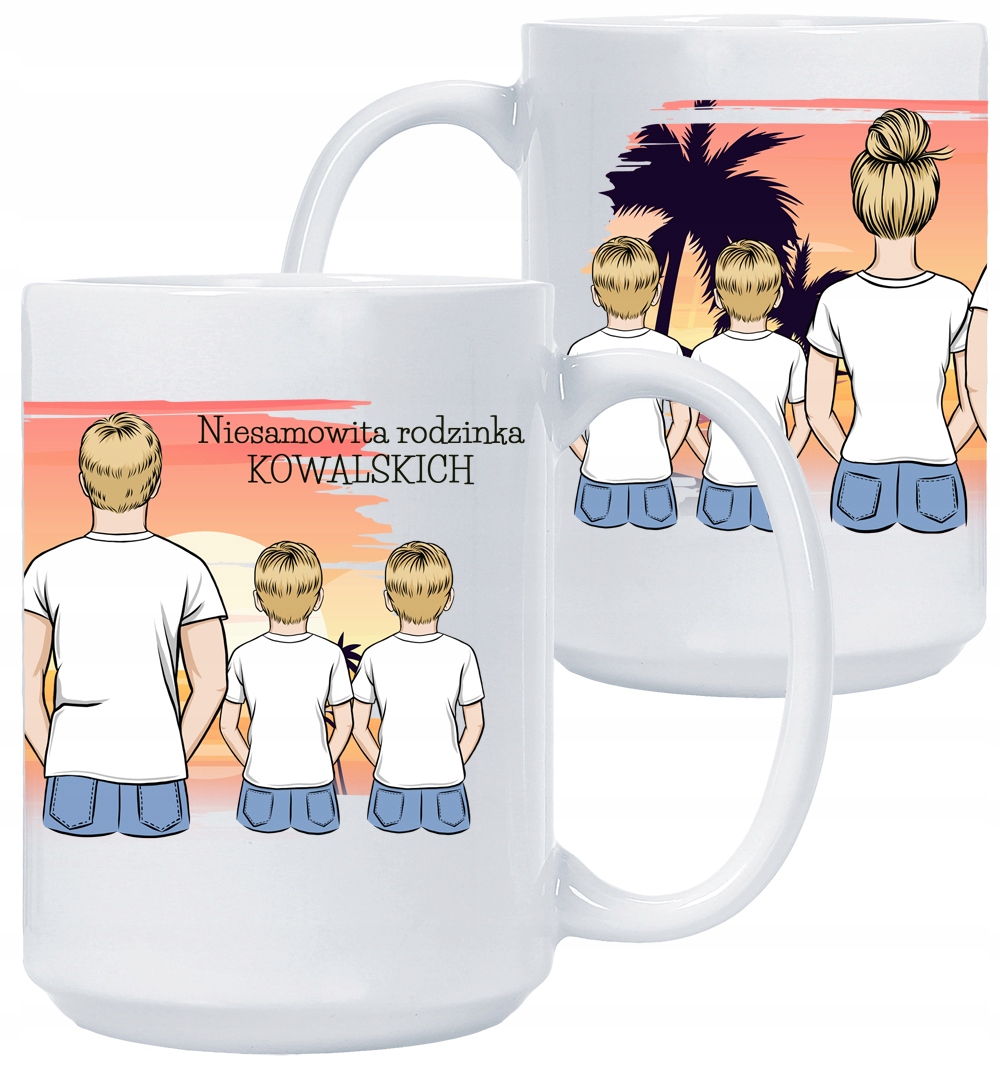 

Duży Kubek Z Nadrukiem Rodzinny Personalizowany
