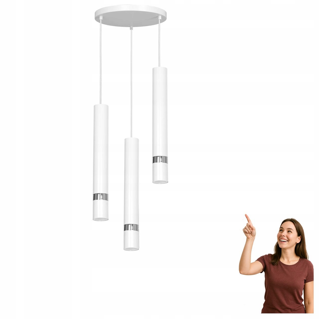 Trojitá závesná lampa na kruhu Reno 5144 Luminex