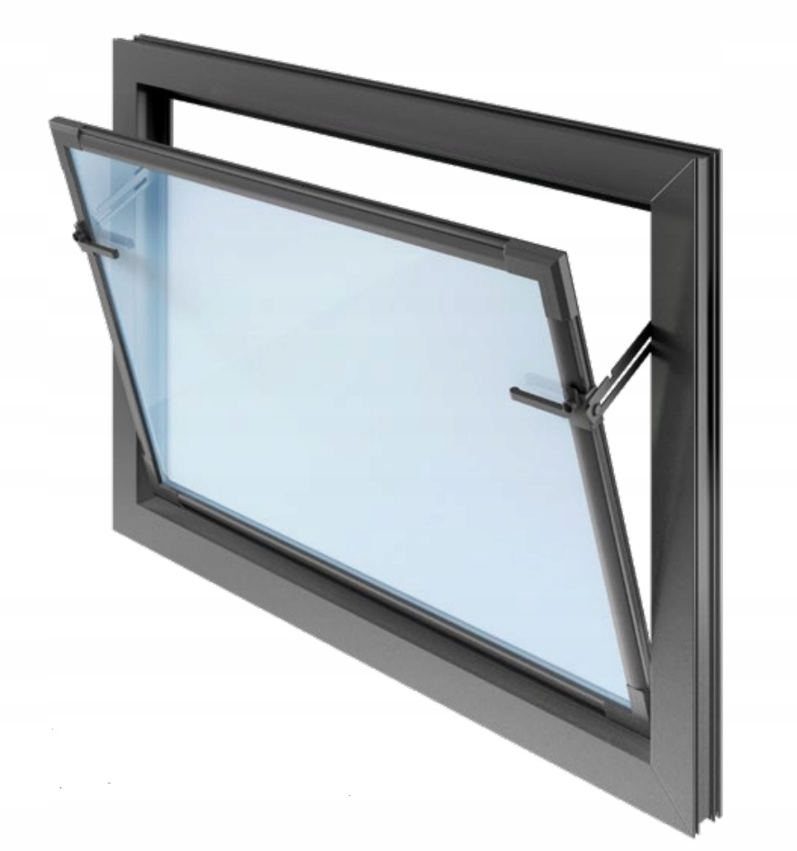 Okno ACO KIPP gospodarcze garażowe 60x40 antracyt