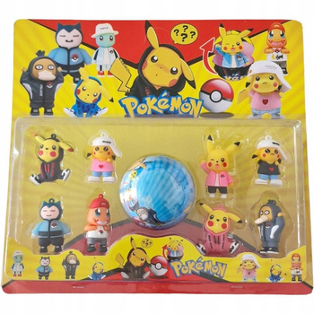 FIGÚRKY POKEMON SADA 9 FIGÚROK POKEBALL PIKACHU