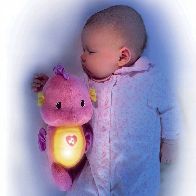 Fisher Price Świecący Konik Morski usypiacz uspokajacz melodie różowy DGH83 Płeć dziewczynki