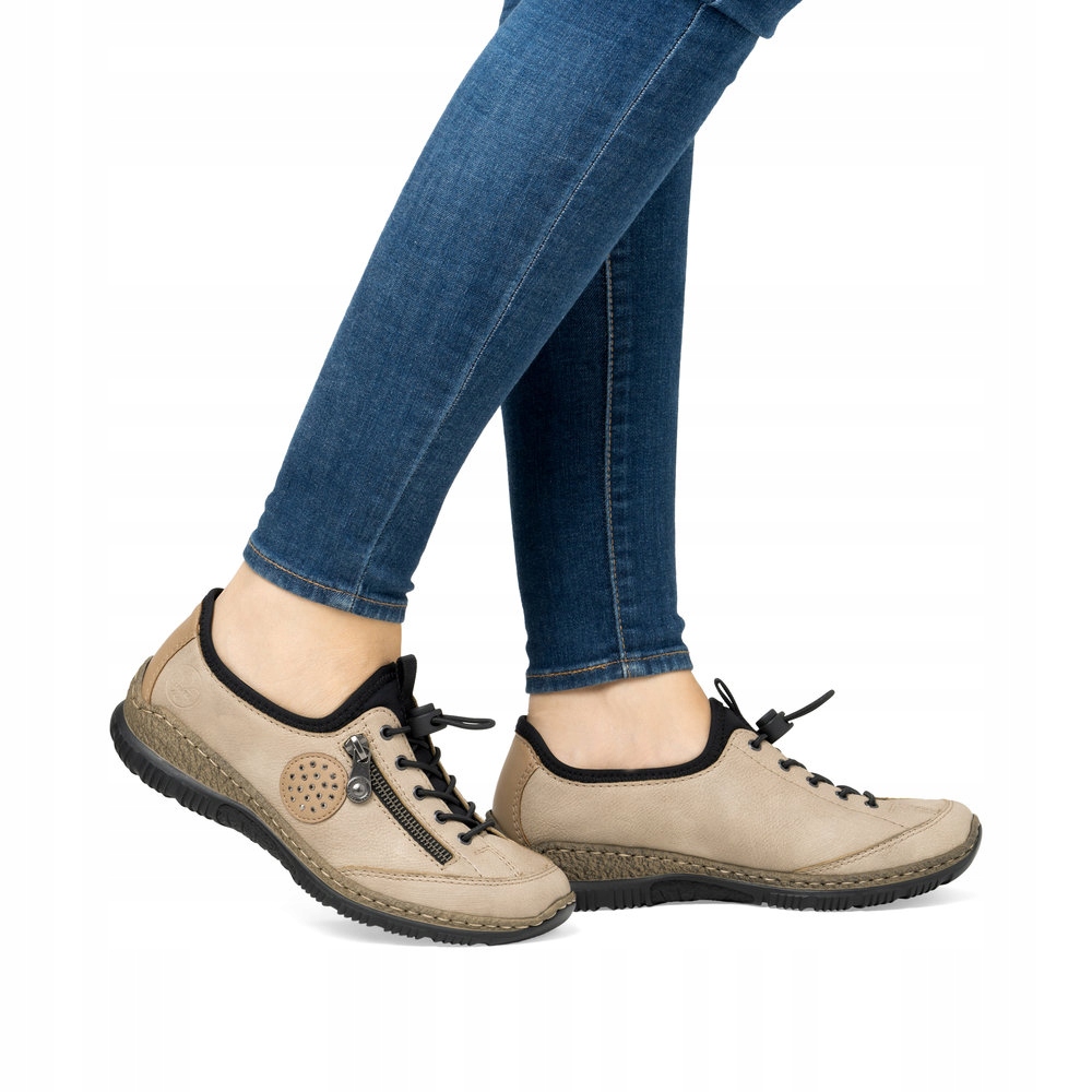 RIEKER buty, półbuty damskie beżowe N3268 Rozmiar 41