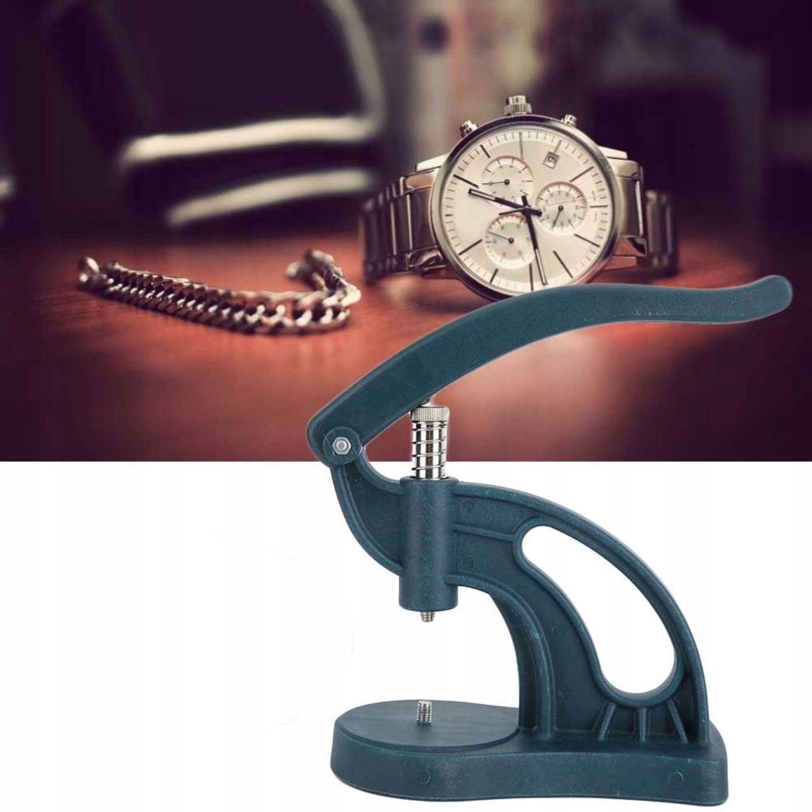 PRASA ZEGARMISTRZOWSKA PRASKA DO ZEGARKÓW ZESTAW + PŁYTKI DOCISKOWE Marka bez marki