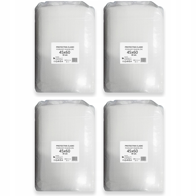 Podkłady DO PRZEWIJANIA chłonne JEDNORAZOWE HIGIENICZNE 45x60 cm 120 szt. Szerokość produktu 45 cm