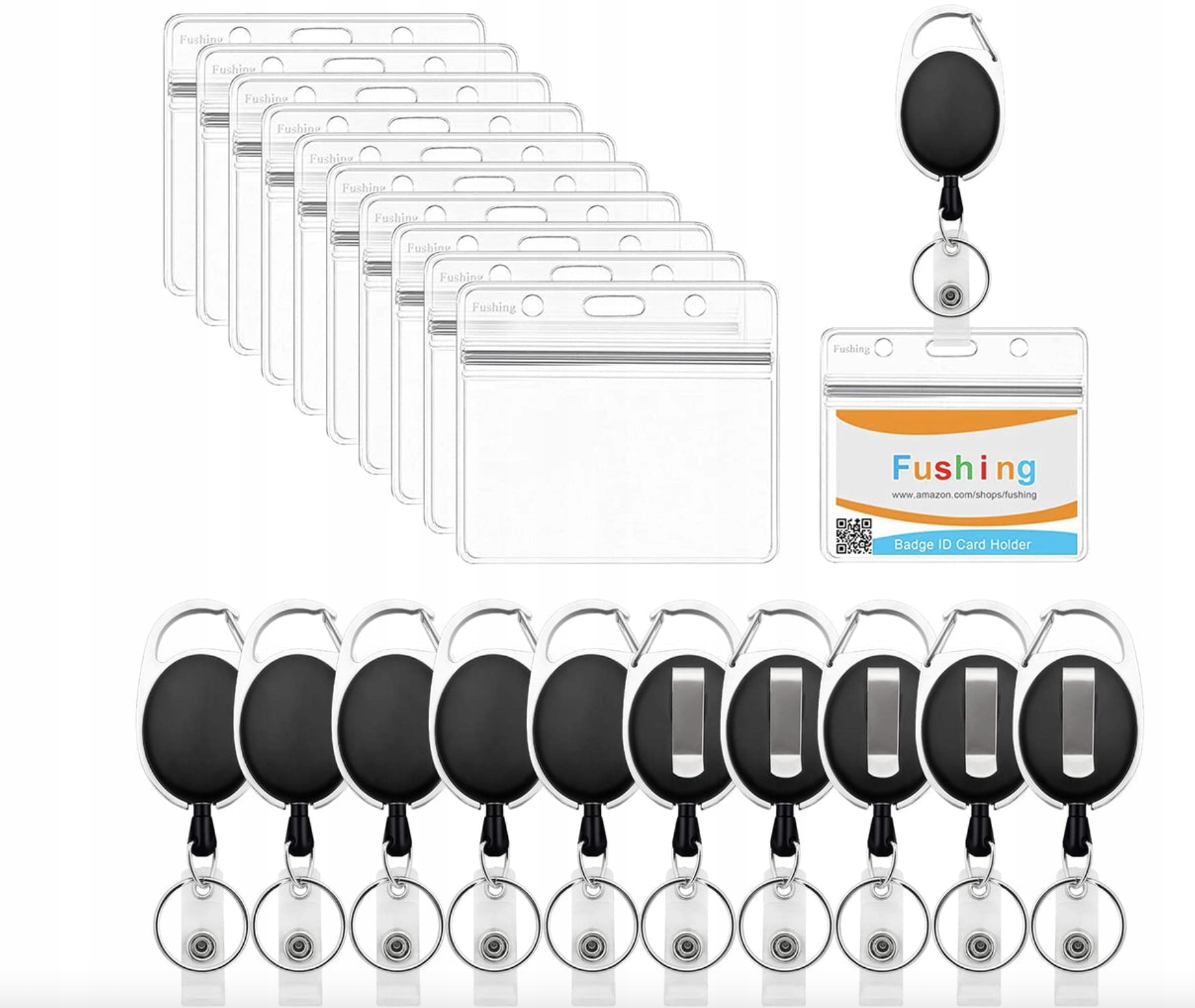 BRELOK UCHWYT ZAWIESZKA TYPU JOJO DO IDENTYFIKATORA Z LINKĄ 10 SZTUK