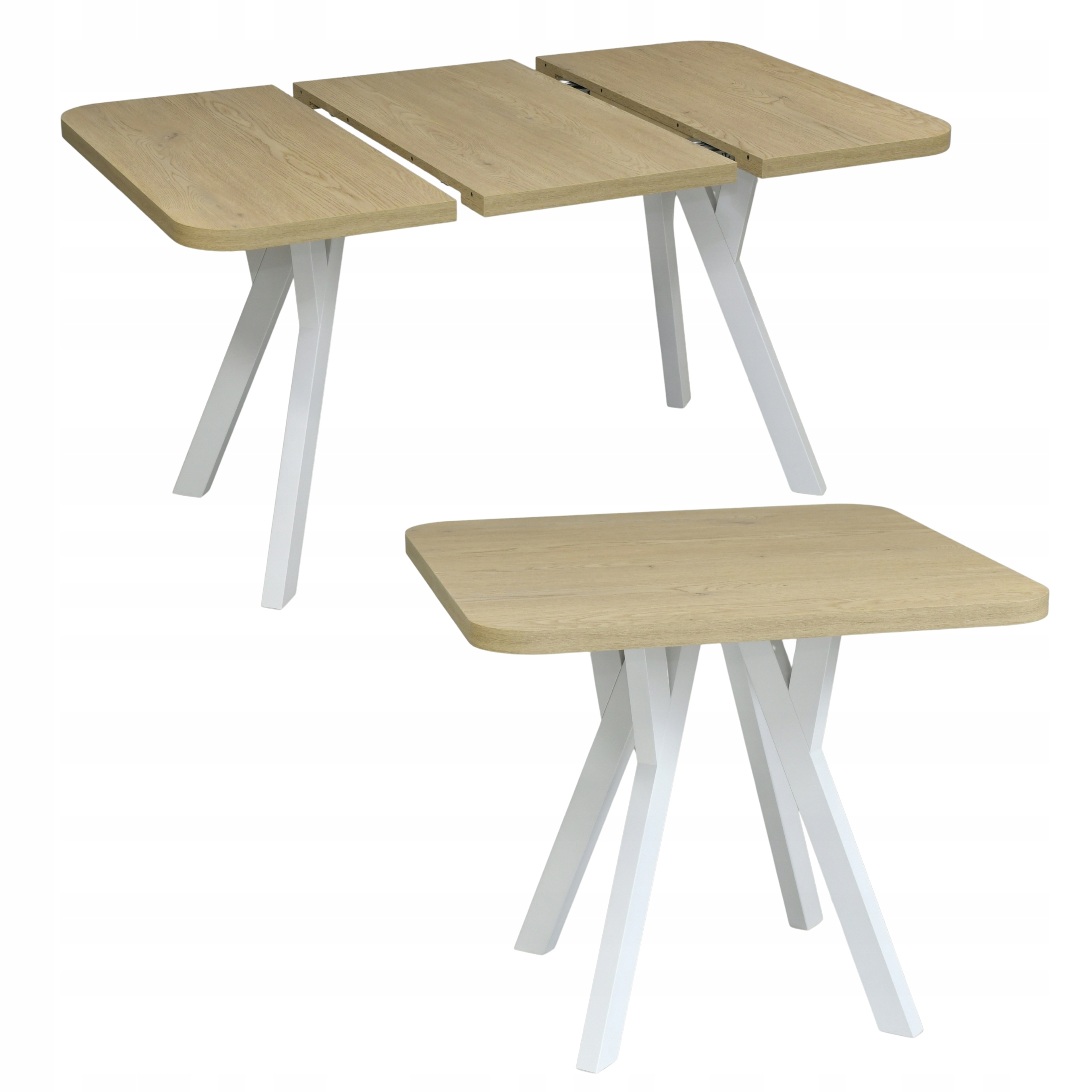 Bestseller stół jaga zw 80x80-120 rozkładany kwadrat zaowal dąb cremona