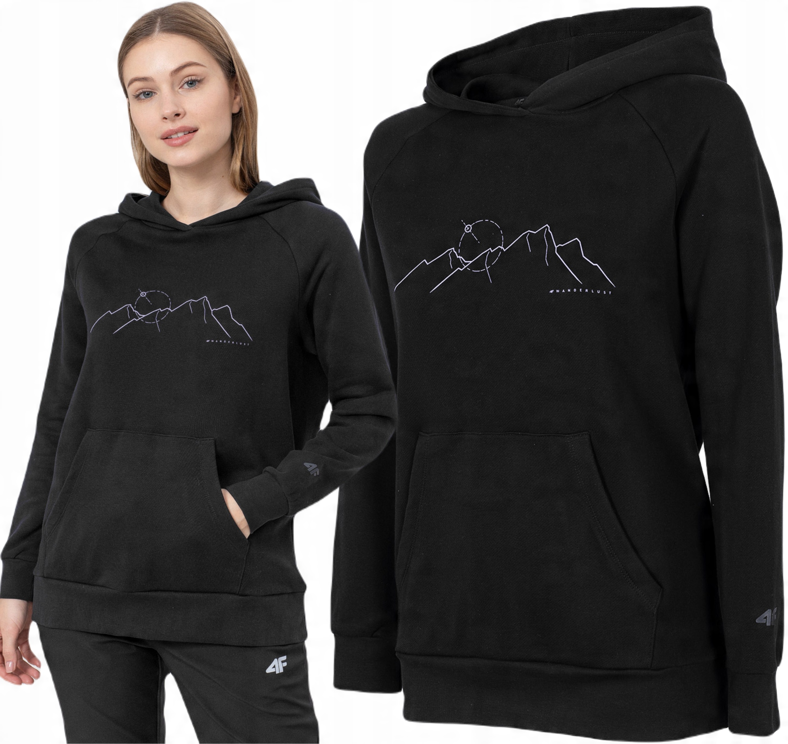 

Damska Bluza 4F Z Kapturem BLD015 Kangurek XXL
